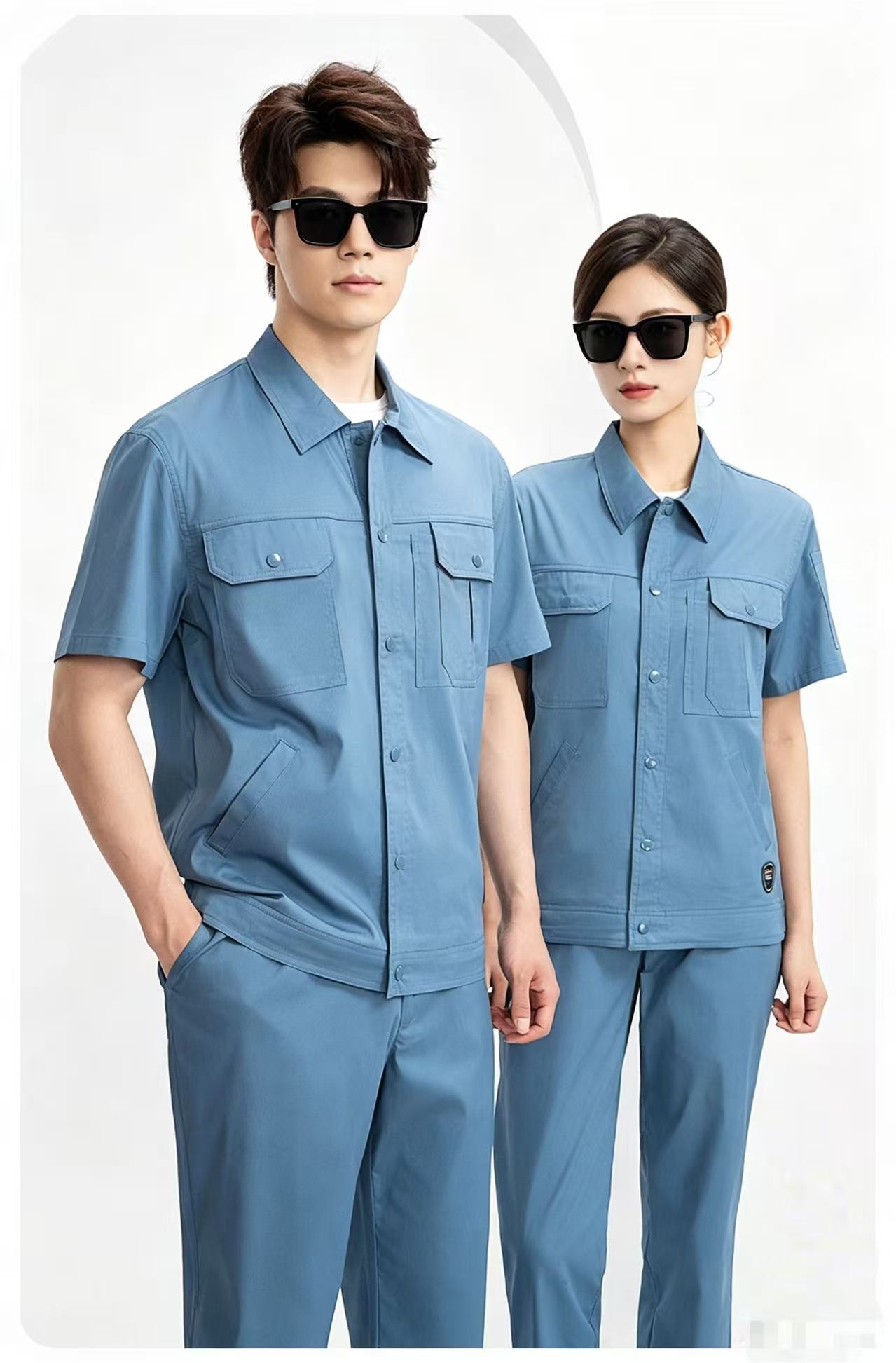 路安保夏季长袖工作服SYX562薄款耐磨透气套高清大图