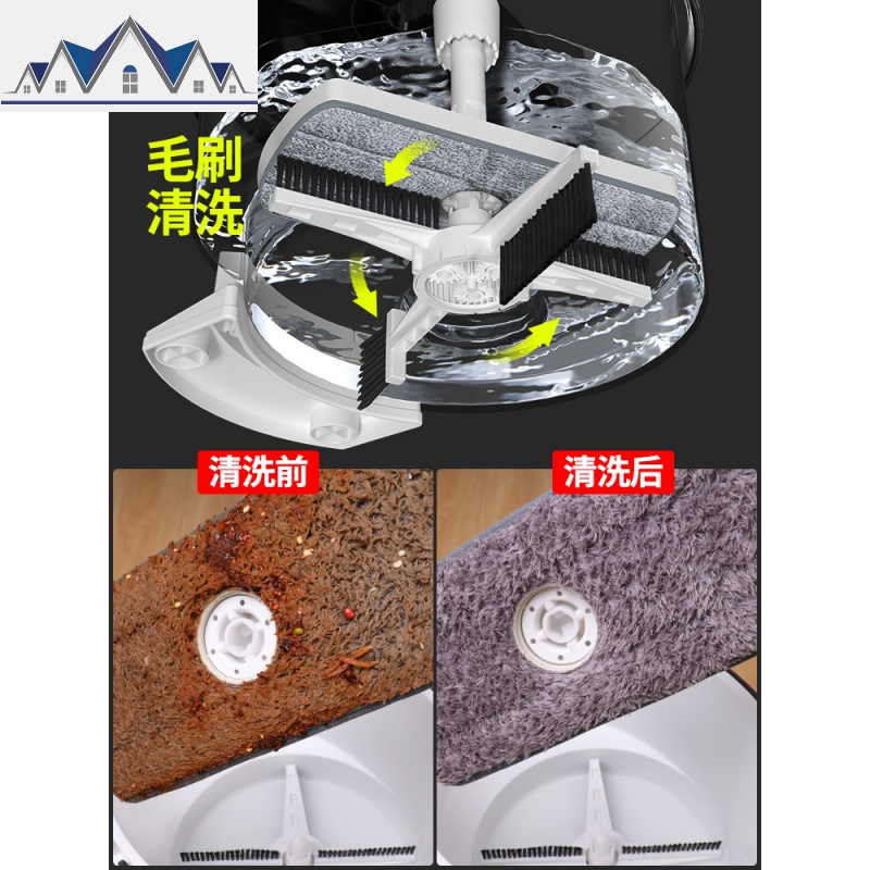 拖把免手洗自动旋转桶干湿两用懒人拖地家用地拖拖把桶旋转式 三维工匠高清大图