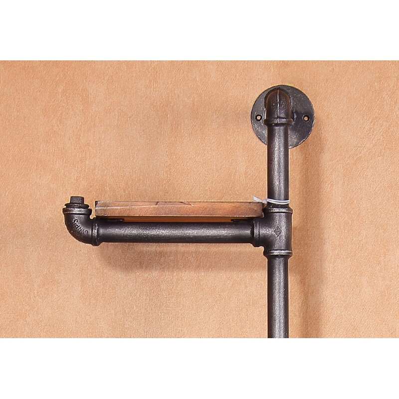 苏宁放心购墙面墙上工业风格个性创意书架挂壁管道置物架复古水管做旧