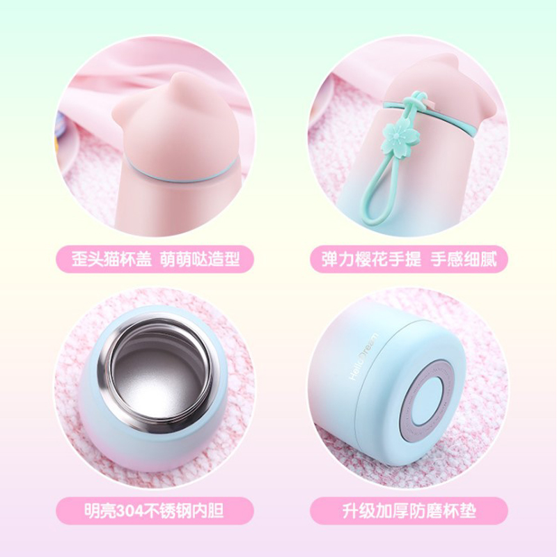 美帮汇超萌便携女生保温杯韩版大肚短粗矮胖型女小巧水杯高清大图