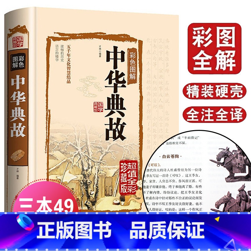【正版】中华典故 全彩珍藏版 五千年文化智慧结晶 浓缩的历史 语言的精华 国学典藏中国文化概论故事历史学习的读本FE