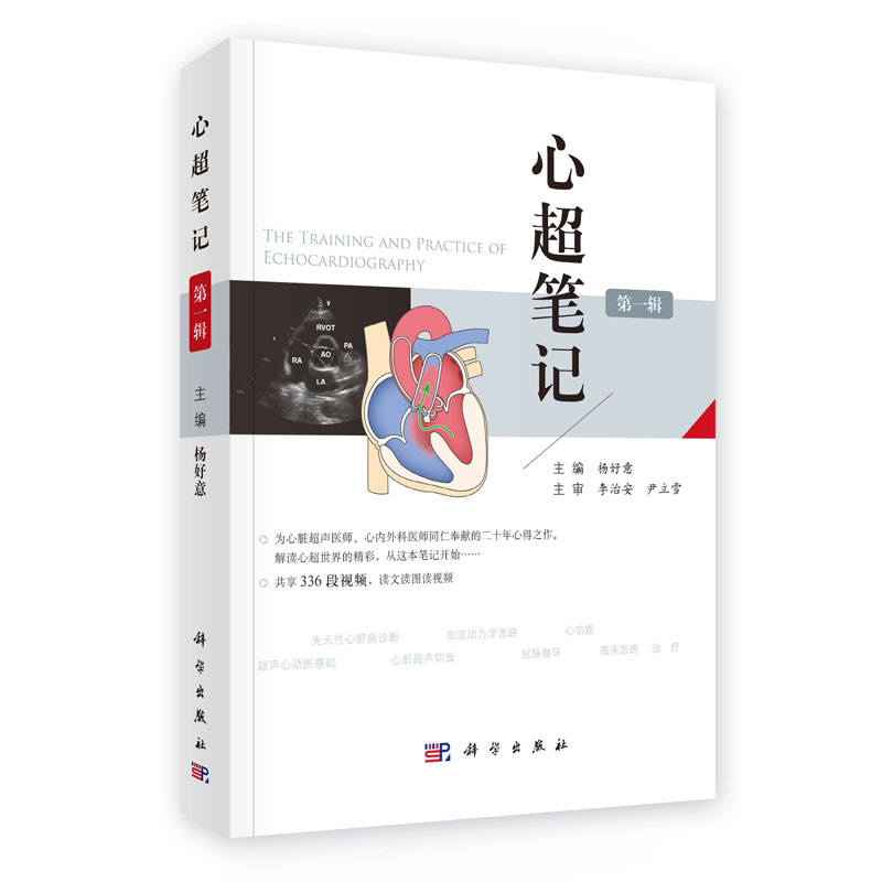 [正版] 心超笔记 第一辑超声心动图基础心功能先天性心脏病诊断治疗心脏超声医师临床诊断技术技巧超声科医师心内科心外科医高清大图