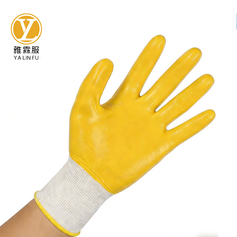 雅霖服 丁腈半浸胶手套耐磨LF1239 双高清大图