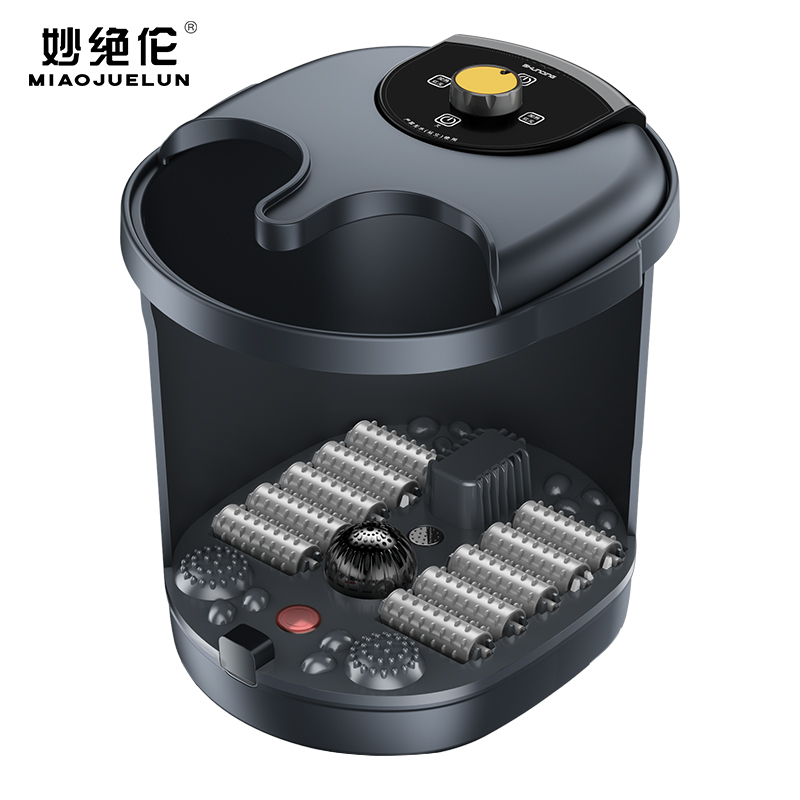 妙绝伦足浴盆泡脚桶加热家用小型按摩恒温足疗洗脚盆
