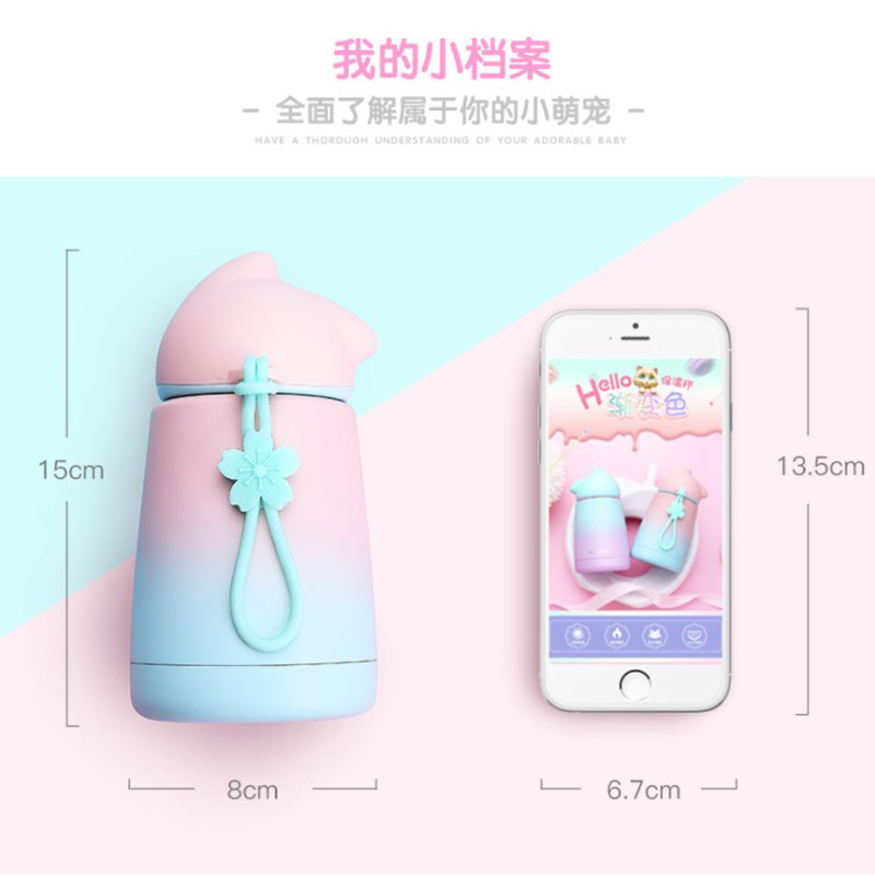 美帮汇超萌便携女生保温杯韩版大肚短粗矮胖型女小巧水杯高清大图