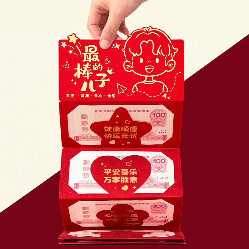 京溯源18岁成人礼祝福红包中考高考仪式感礼物创意折叠长利是封红包激励 棒的儿子内有祝福语