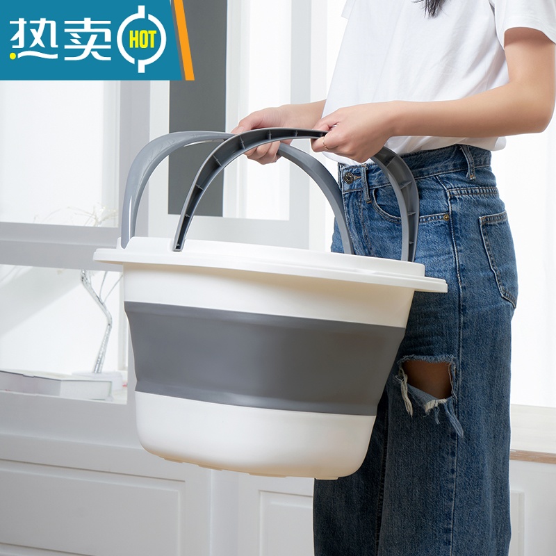 JING PING大号折叠盆加厚耐用洗衣服洗脸盆家用便携式旅行婴儿洗澡盆高清大图