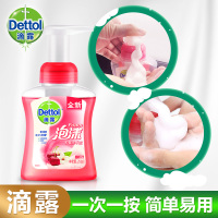 滴露泡沫洗手液樱桃芬芳250ml+225ml*2袋抑菌洗手液儿童家用