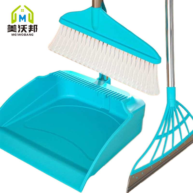 扫把簸箕套装家用软毛不粘发扫地扫帚撮箕干湿两用卫生间刮水器扫把簸箕套装