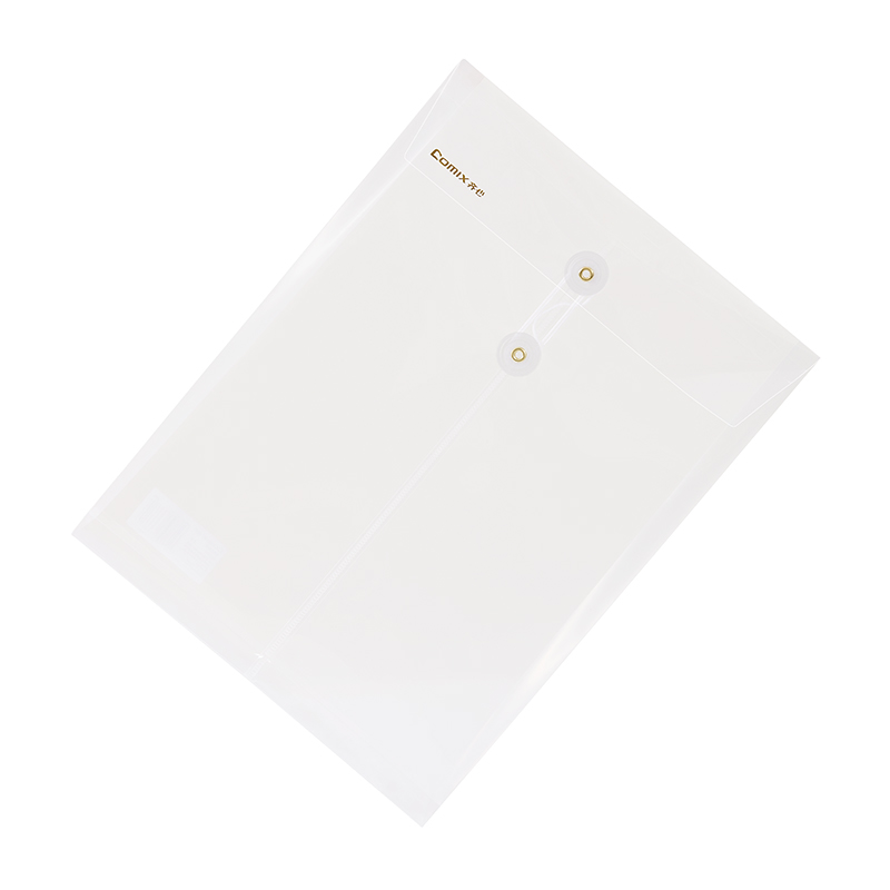 齐心 ZA0011 办公透明档案袋 A4 绳扣式 白 10个装高清大图