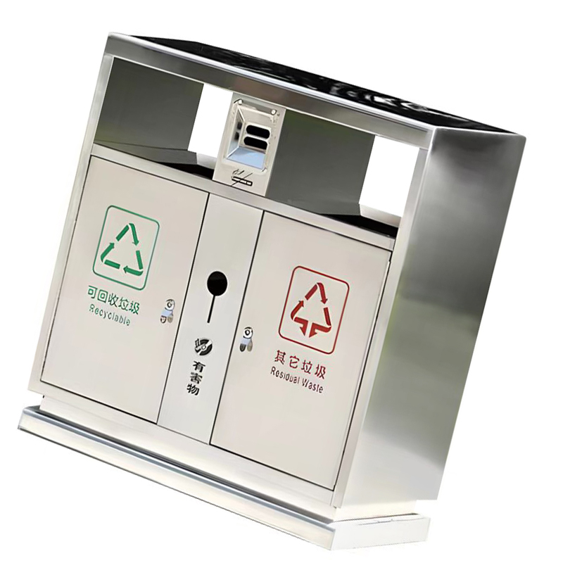 圣承启 户外垃圾桶 不锈钢个高清大图