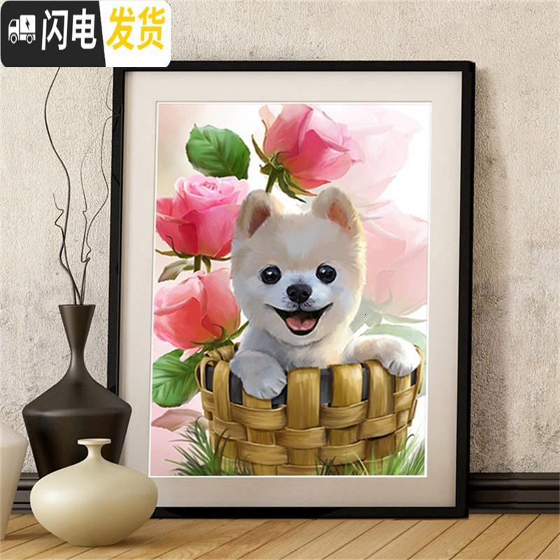 三维工匠新款儿童卡通可爱钻石画点钻十字绣砖石秀客厅卧室小幅5d2019 [满钻-钻石画]55*45厘米[钻量多配20]高清大图