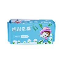 平纹棉创幸福一次性婴儿孕妇适用加厚不掉絮平纹抽取式洗脸巾60抽 平纹 一包60抽 [试用装]