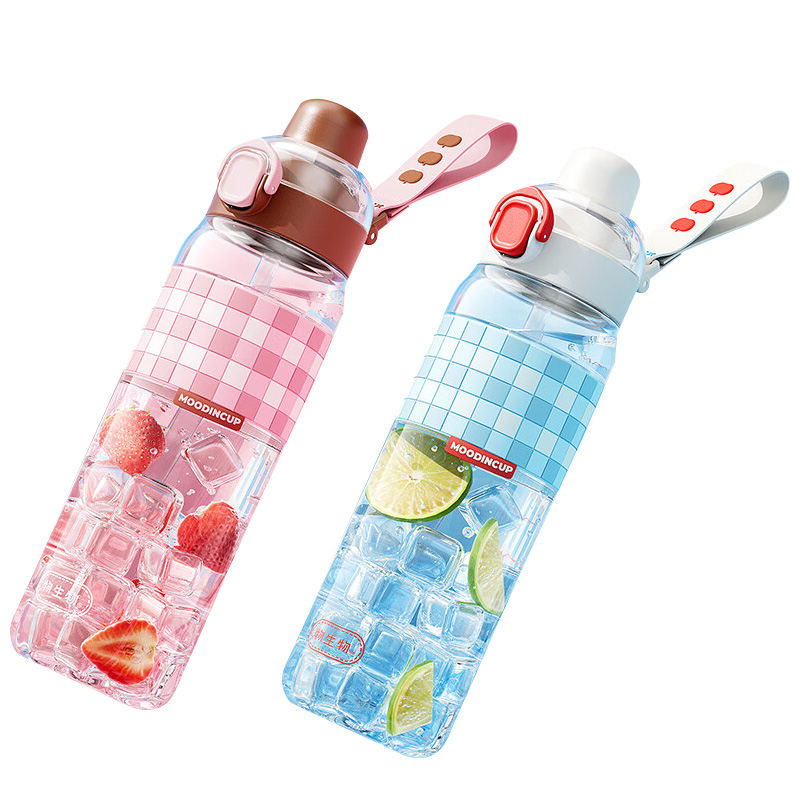 物生物玻璃塑杯1100ml盛夏田园JV012519-1100太空杯双饮(颜色随机)