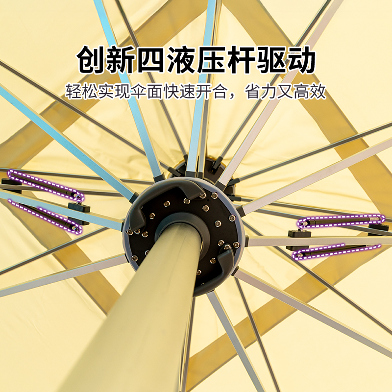 紫叶大型落地遮阳伞户外伞遮阳棚大伞停车景区商用店铺门口太阳伞高清大图