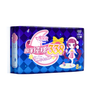 七度空间SPACE7卫生巾少女超薄纯棉超长夜用加量熟睡单包装少女超薄338mm8片 6包