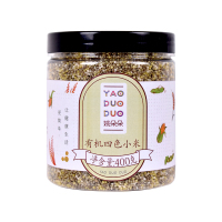 姚朵朵有机四色小米400g 2罐装 有机黄小米黑小米白小米五谷杂粮小米粥