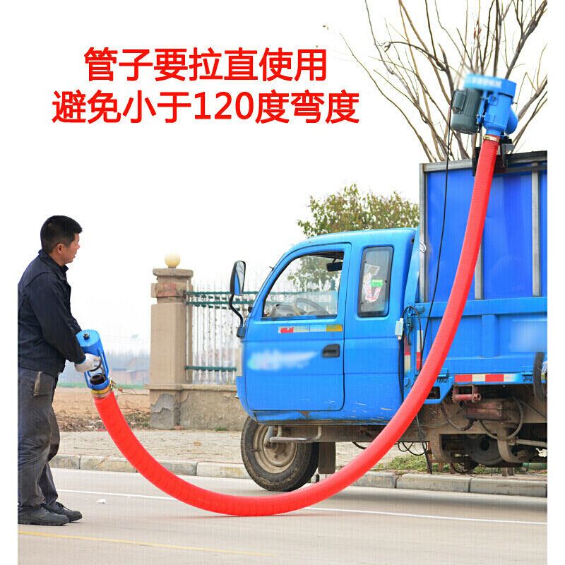 吸粮机车载抽粮机散粮软管上料机小型家用收谷装袋机自动玉米水稻小麦收割吸粮食器螺旋绞龙扒粮输送机高清大图
