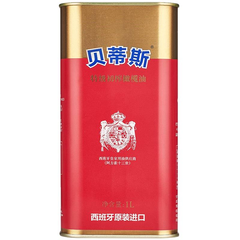 贝蒂斯(Betis OliveOil)特级初榨橄榄油1L单只罐装