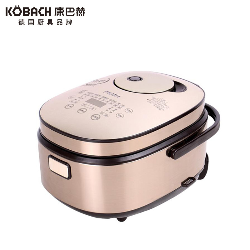 康巴赫电饭煲电饭锅铁胆360度电磁5L电饭煲智能