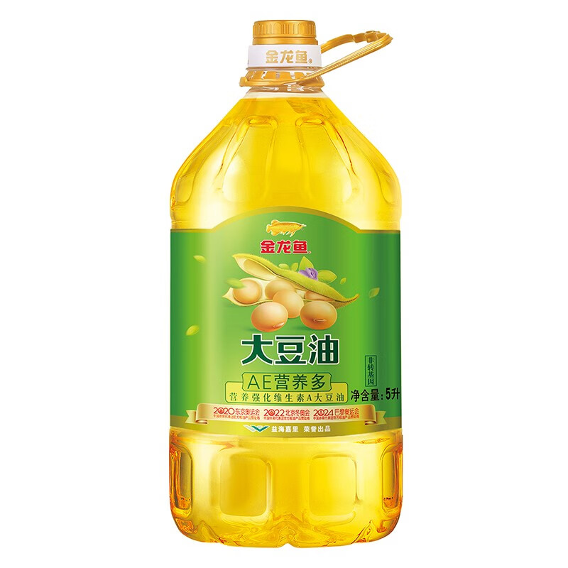 金龙鱼营养强化维生素A大豆油5L(非转基因)高清大图