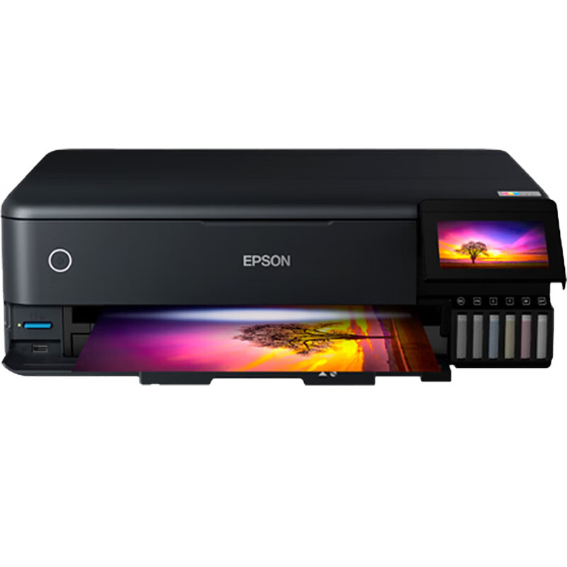 爱普生(EPSON)L8188 A4墨仓式6色高端照片打印机一体机 A4自动双面无线打印