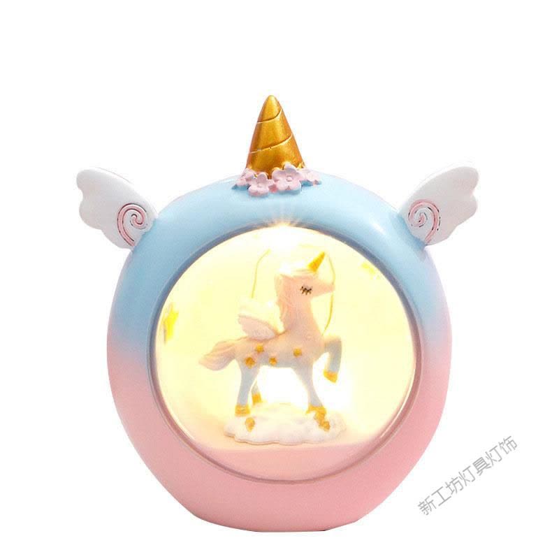 苏宁放心购 梦幻台灯装饰少女心独角兽星星灯卧室床头宿舍布置生日礼品小夜灯图片
