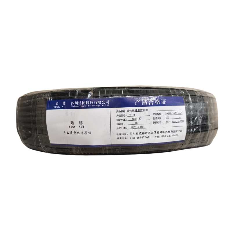 廷穗(TINGSUI)弹性体橡套软电缆 YC-M-3*120+1*70 450/750V 米高清大图