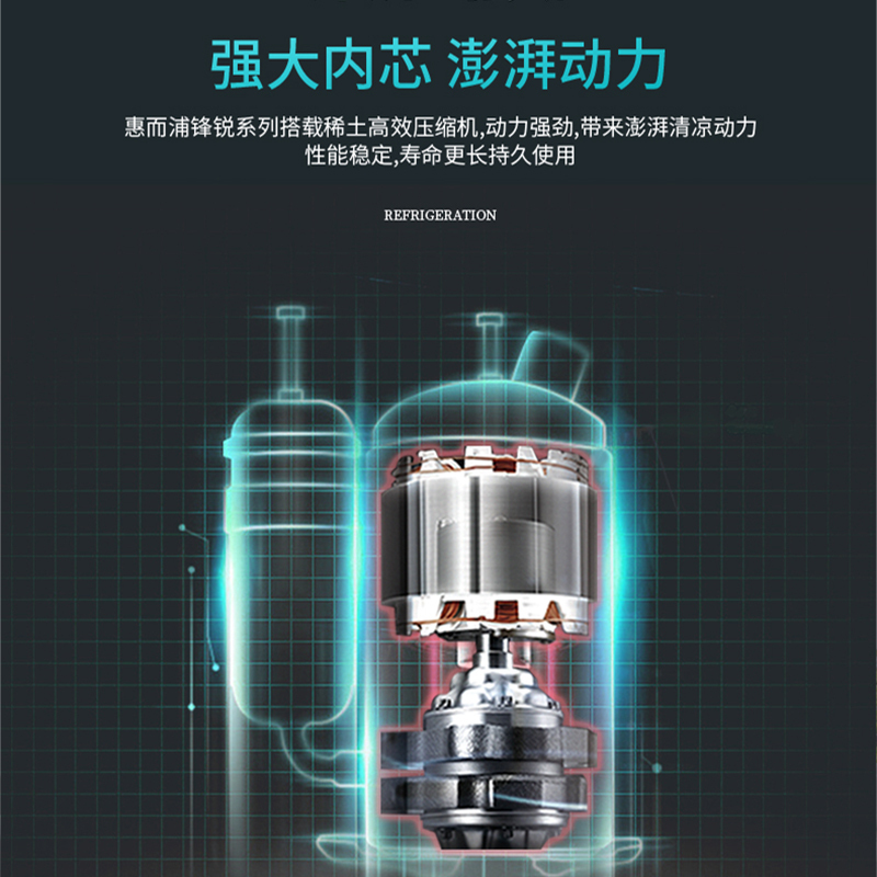 惠而浦(Whirlpool) 1匹 定频 锋锐 急速制冷大风量循环稀土压缩机 1P单冷 挂机空调ASC-26DL5N