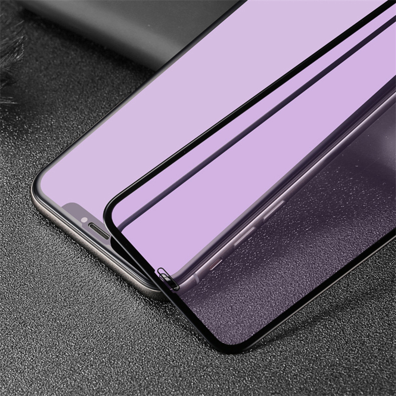 送手机壳]溪特 苹果iphone11pro手机膜抗蓝光全覆盖钢化玻璃膜(5.8英寸)原装钢化膜防爆抗刮花高清保护贴膜黑色