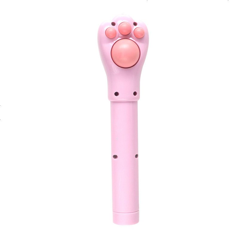 歪瓜出品 猫爪按摩棒卡通新奇肉球电动迷你按摩器创意带手电捶肩