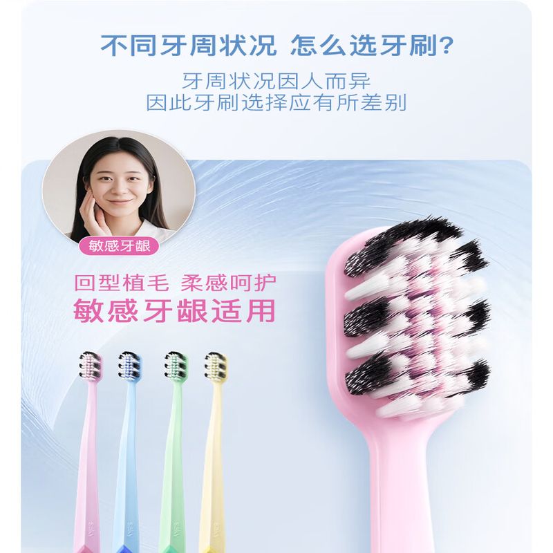 舒客ZHS-KT08舒客宽头密炭沁爽牙刷惠享组合*8