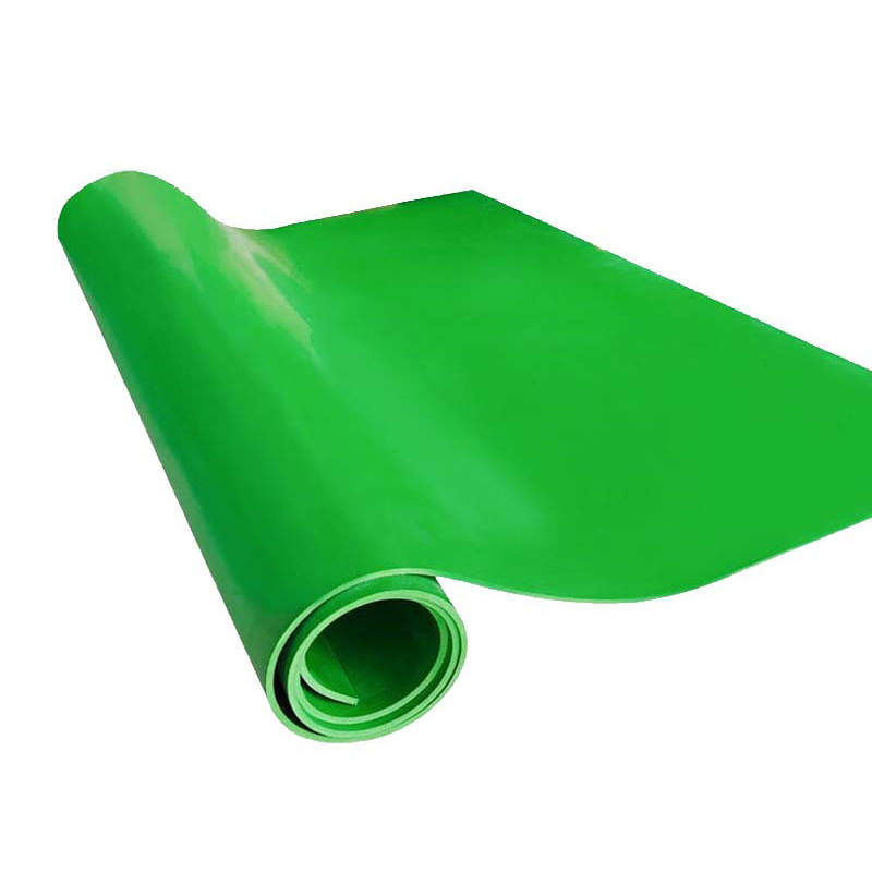 天空桥 绝缘橡胶垫 绿色平面 10kv 5mm*1米*5米 卷高清大图