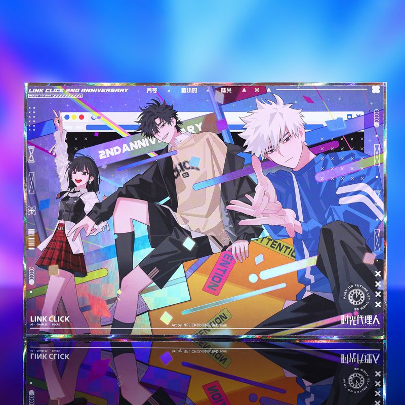 厚亚克力砖摆件 [正版]bilibiliBEMOE 时光代理人收藏色纸镭射票相卡套装厚亚克力砖摆件高清大图