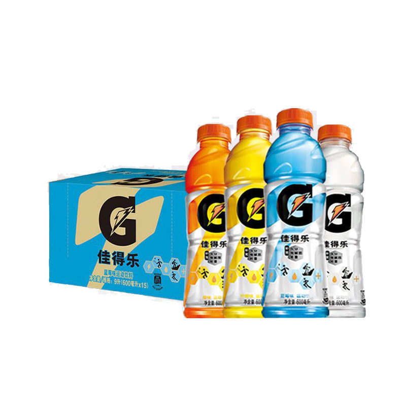 佳得乐橙味600ml*15瓶功能饮料多口味整箱批发百事可乐出品高清大图