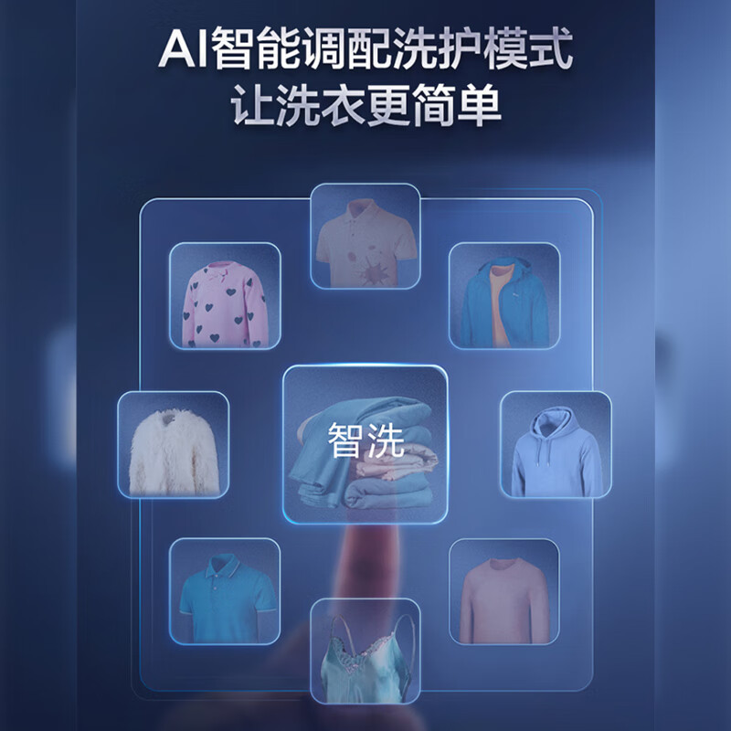 海尔(Haier)波轮洗衣机全自动10公斤容量直驱变频一级能效家用智洗桶自洁冷水除螨洗+预约洗XQB100-BZ6088高清大图