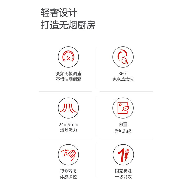 长虹L601BR油烟机家用7字侧吸式顶吸式抽油烟机橱柜一体机大吸力