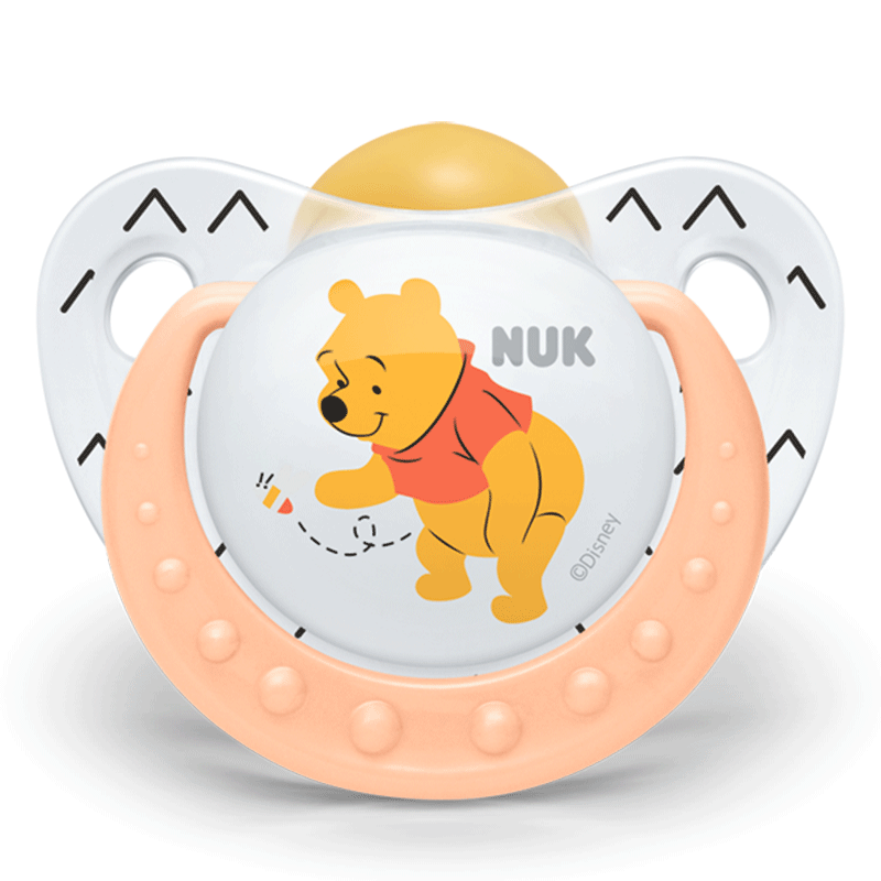 NUK安睡型迪士尼维尼乳胶安抚奶嘴(18-36个月)花型随机