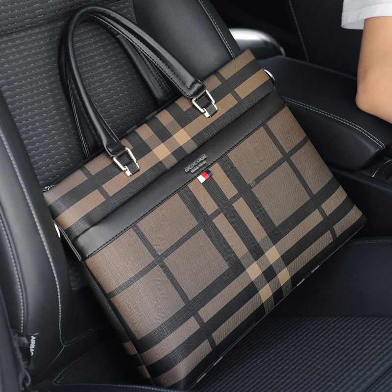 商务公文包男士手提包时尚休闲办公包文件包资料包_688_707 MK-5006棕色款