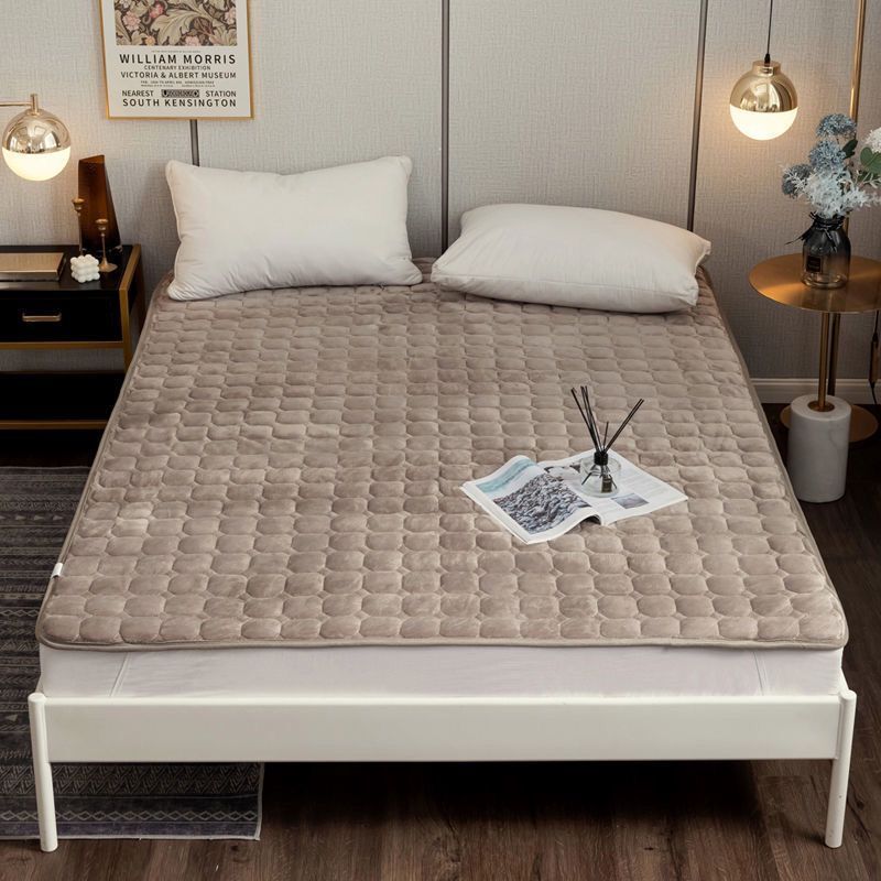 法兰绒床垫学生单人宿舍1.2米床褥垫加厚防滑1.5床双人家用睡垫子高清大图