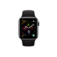 Apple Watch Series4 智能手表 GPS 44mm 深空灰色铝金属表壳搭配黑色运动型表带