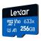 雷克沙(Lexar)256GB TF卡读100MB/s写45MB/s手机内存卡 U3/V30/A1存储卡MicroSD卡