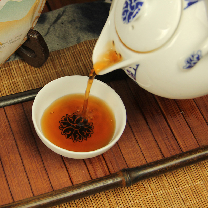 忆江南茶叶普洱茶熟普茶双饼普洱茶礼盒357g*2饼