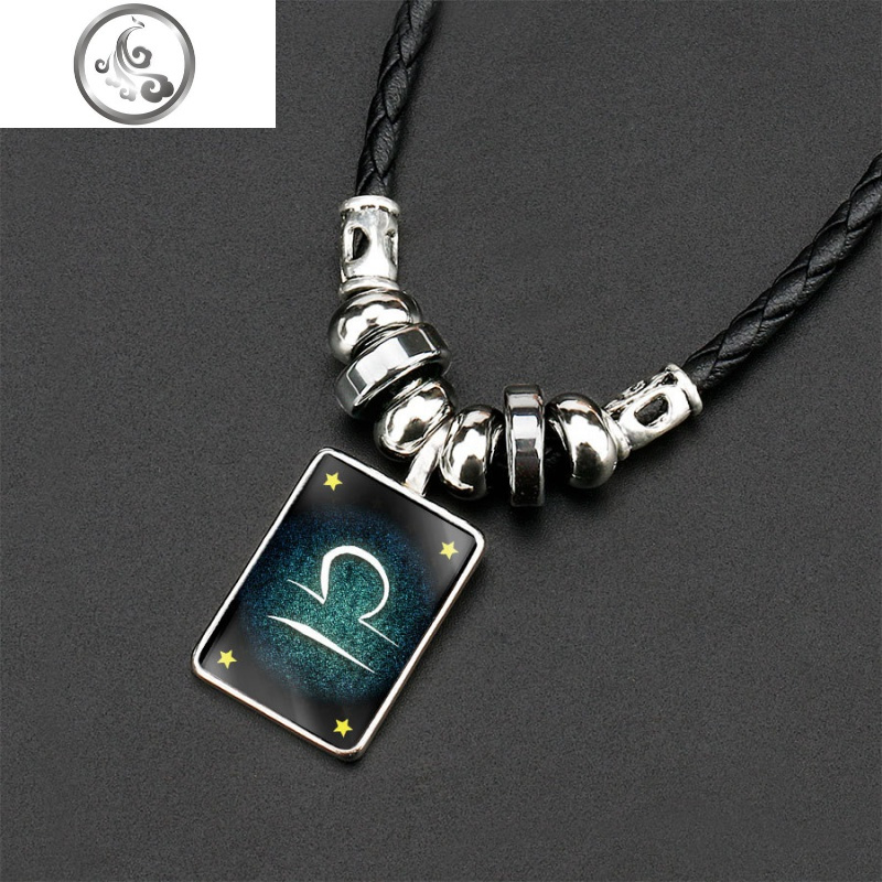 摩羯座水瓶双鱼十二女天然水晶吊坠送男生个性时尚潮 JiMi项链 天秤座