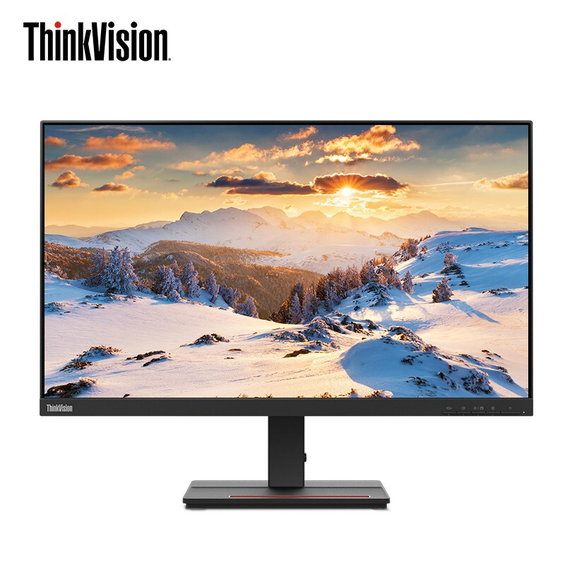 联想（ThinkVision） 三面窄边框 低蓝光不闪屏 商用办公电脑显示器 HDMI线 23.8英寸 S24e-20