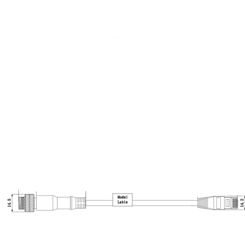 华睿科技 配套R5016线材暗绿色5M CABNET-M12A8-RJ45-05 货期2周高清大图