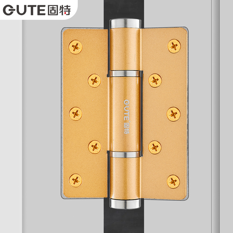 固特gute5寸隐形门合页带闭门器缓冲隐形液压弹簧合页自动关门定位