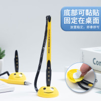 晨光(M&G)16103微笑台笔10支 0.5mm 可固定笔 桌面台笔 服务台中性笔办公柜台桌面可粘贴固定带绳中性笔