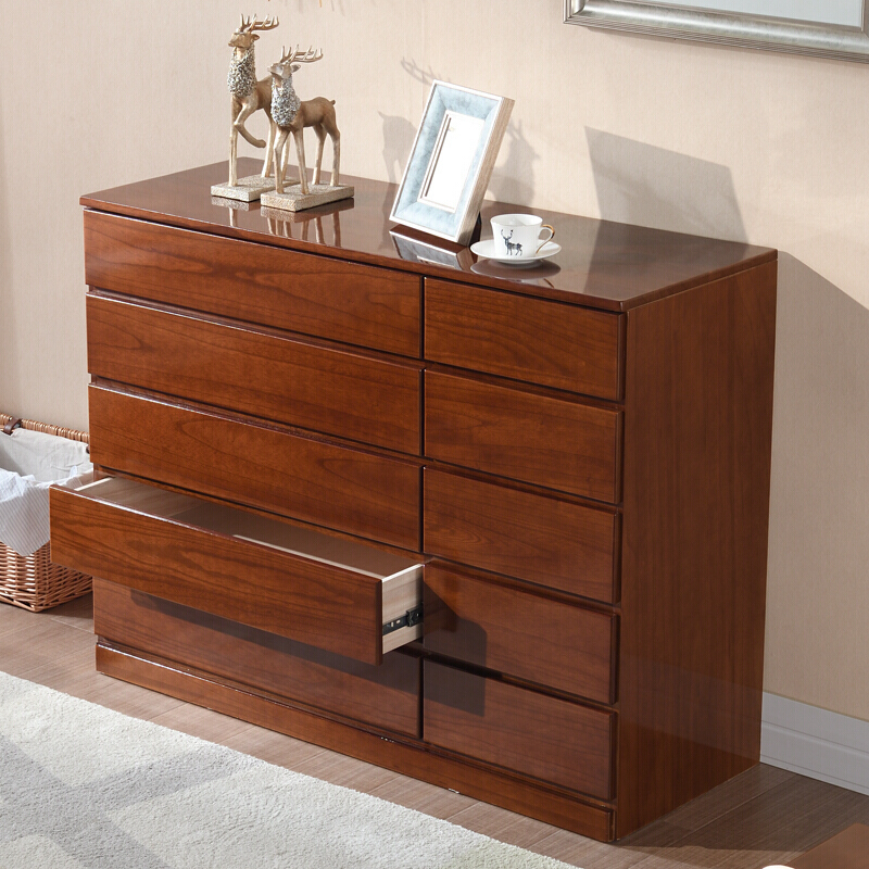 卧室五斗柜实木储物柜简约现代收纳柜抽屉柜子家具六五斗橱家具