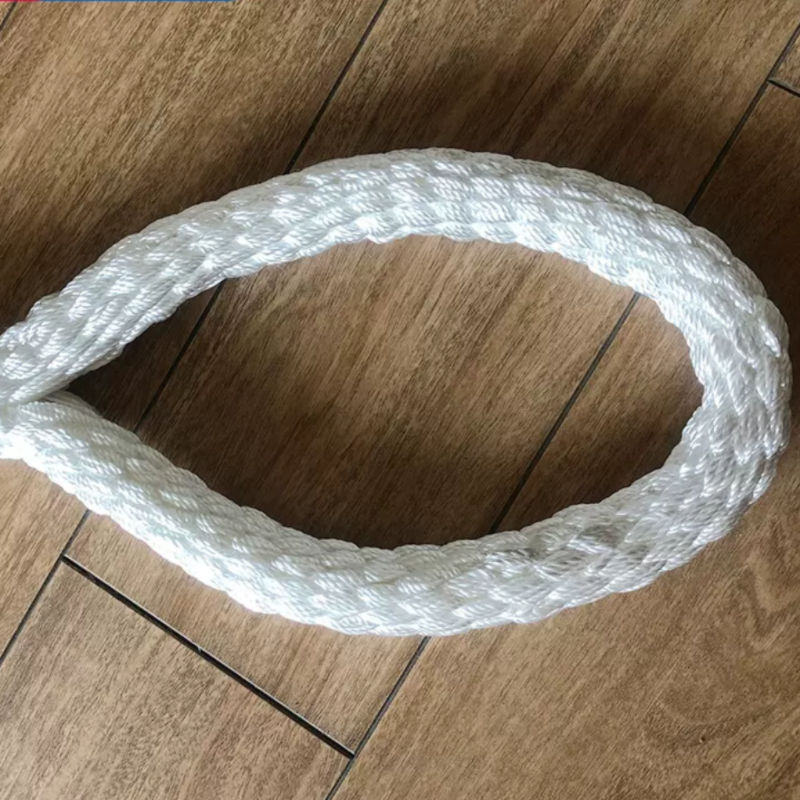 国标两头扣尼龙吊绳双扣起重米白色耐磨圆形软吊装绳吊车工业 两头扣1吨(Φ25)*1.5米高清大图